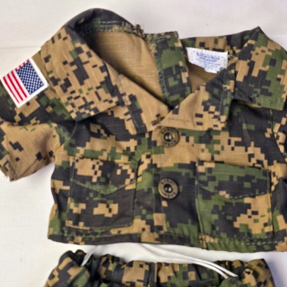 Build a Bear Clothes Camouflage Outfit Set Digital Camo Shorts Shirt USA 2011 - Picture 2 of 8